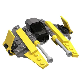 LEGO 6966-2 Jedi Starfighter - Mini - Korean Duracell promo package with 8 AA batteries — 38 pieces, Star Wars theme