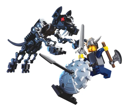 LEGO 7015-1 Viking Warrior challenges the Fenris Wolf — 76 pieces, Vikings theme