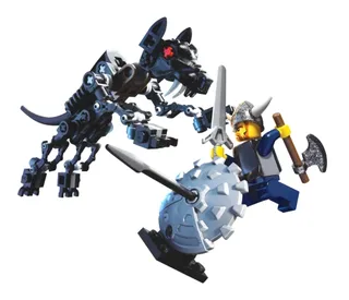 LEGO 7015-1 Viking Warrior challenges the Fenris Wolf — 76 pieces, released 2005