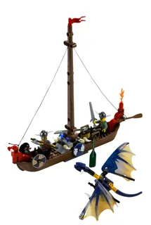 LEGO 7016-1 Viking Boat against the Wyvern Dragon — 112 pieces, released 2005