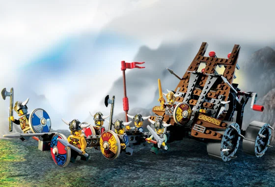 Army of Vikings with Heavy Artillery Wagon - View 2