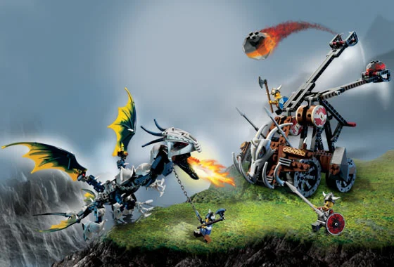Viking Double Catapult versus the Armored Ofnir Dragon - View 2
