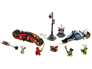 LEGO 70667-1 Kai's Blade Cycle & Zane's Snowmobile — 377 pieces, released 2019