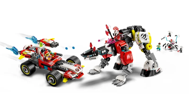 Cooper's Tiger Mech & Zero's Hot Rod Car - View 4