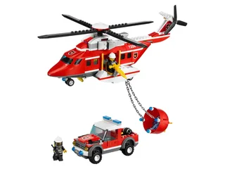 LEGO 7206-1 Fire Helicopter — 342 pieces, released 2010