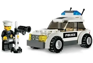 LEGO 7236-1 Police Car (Black Sticker Version) — 60 pieces, City theme