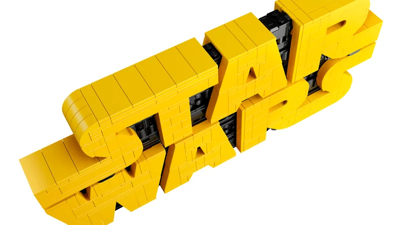 Brick-Built Star Wars Logo - View 2