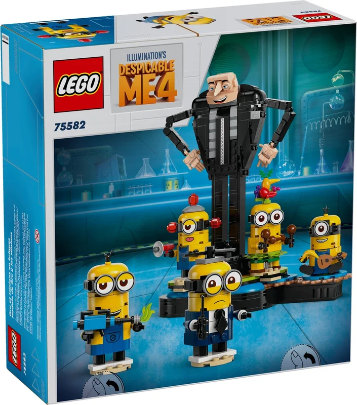 Brick-Built Gru and Minions - View 3