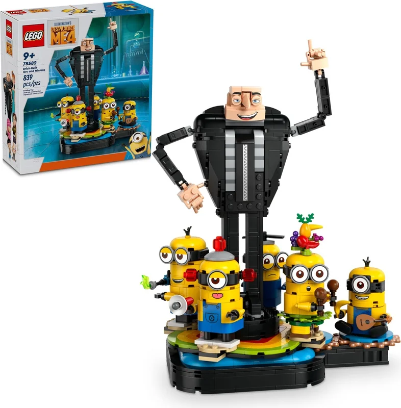 Brick-Built Gru and Minions - View 4