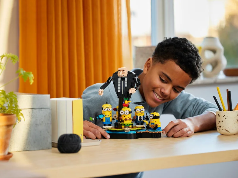 Brick-Built Gru and Minions - View 5