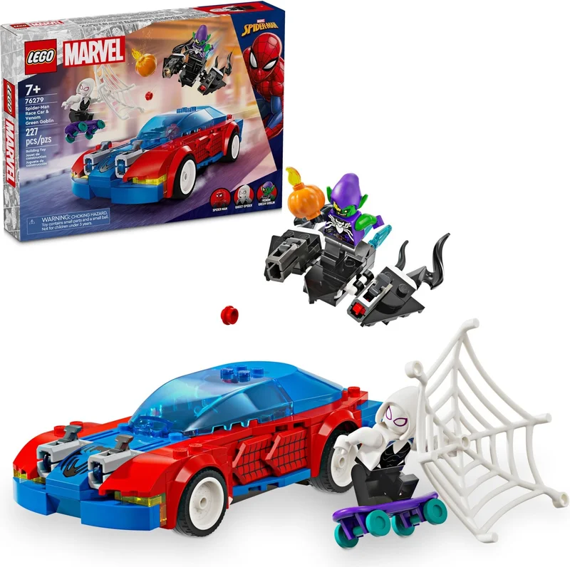 Spider-Man Race Car & Venom Green Goblin - View 2