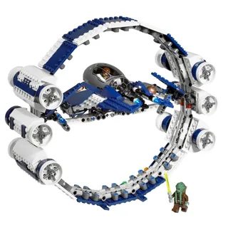 LEGO 7661-1 Jedi Starfighter with Hyperdrive Booster Ring — 575 pieces, released 2007