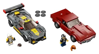 LEGO 76903-1 Chevrolet Corvette C8.R Race Car and 1969 Chevrolet Corvette — 515 pieces, released 2021