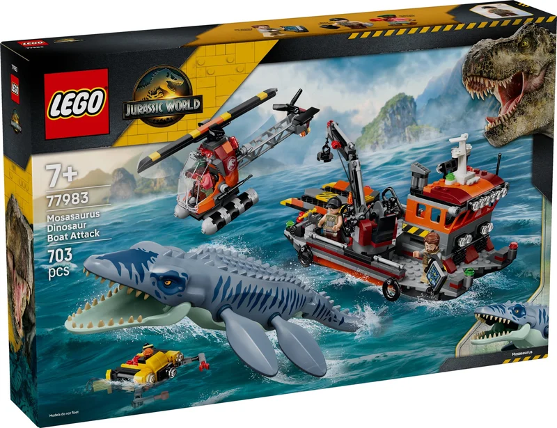 Mosasaurus Dinosaur Boat Attack - View 3