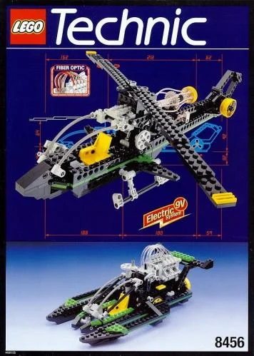 LEGO 8456-1 Fiber Optic Multi Set / Multi Racer Set (with Fibre Optics) — 406 pieces, released 1996