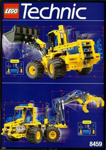 LEGO 8459-1 Pneumatic Front-End Loader — 595 pieces, released 1997
