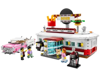 LEGO 910011-1 1950s Diner — 1381 pieces, BrickLink Designer Program theme