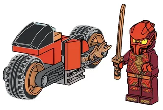 LEGO 951466-1 Kai with Motorcycle — 35 pieces, Ninjago theme