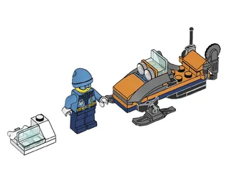 LEGO 951810-1 Arctic Explorer with Snowmobile — 39 pieces, released 2018