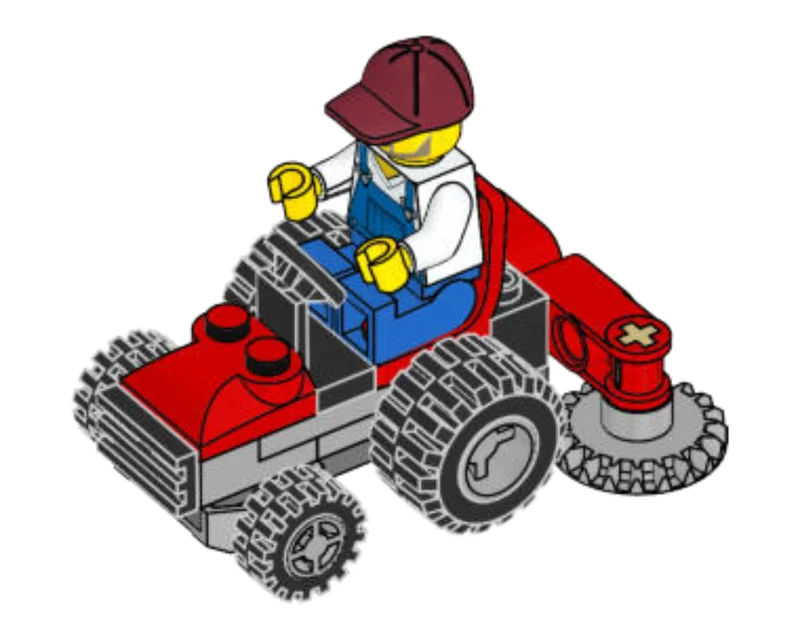 Gardener with Lawn Mower - LEGO Set 951903-1 - 2019