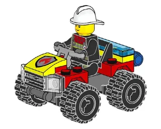 LEGO 952206-1 Freddy Fresh's Fire Quad — 31 pieces, released 2022