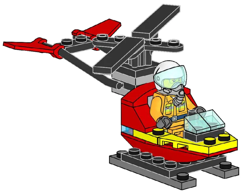 Fire-Helicopter - LEGO Set 952301-1 - 2023