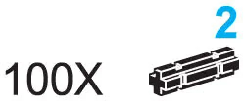 2-Stud Axles with Grooves (Pack of 100) - LEGO Set 970609-1 - 2002