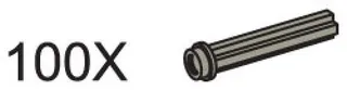 LEGO 970611-1 Cross Axles with Knobs (Pack of 100) — 100 pieces, Service Packs theme