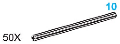 10-Stud Axles (Pack of 50) - LEGO Set 970616-1 - 2002