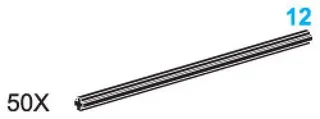 LEGO 970617-1 12-Stud Axles (Pack of 50) — 50 pieces, released 2002