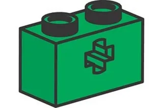 LEGO 970631-1 Bricks with Cross (axle) Holes (Pack of 50) — 50 pieces, Service Packs theme