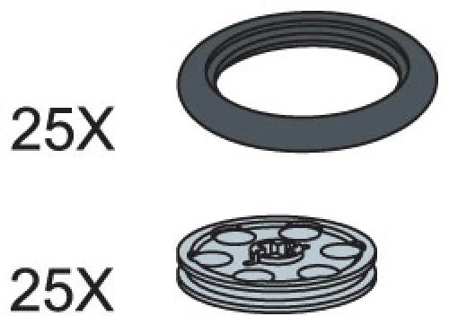 O-Ring and Pulley Wheels - LEGO Set 970660-1 - 2002