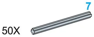 LEGO 991329-1 7-Stud Axles (Pack of 50) — 50 pieces, released 2007