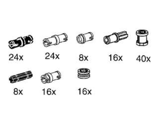 LEGO 9942-1 Connectors & Bushings — 160 pieces, released 1998