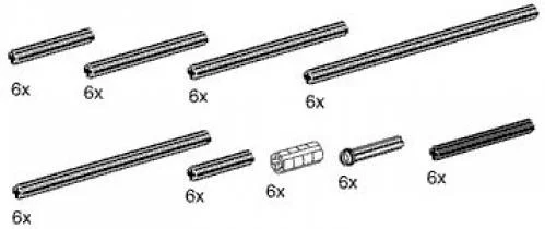Axles and Extenders - LEGO Set 9943-1 - 1998