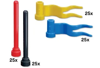 LEGO F6316-1 Flags and Posts — 100 pieces, Bulk Bricks theme