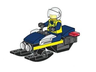LEGO L0002220-1 Police on Snowmobile — 32 pieces, City theme