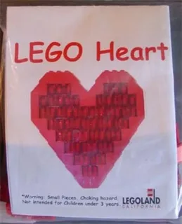 LEGO LLCA08-1 LEGO Heart (Legoland California) — 58 pieces, Legoland Parks theme