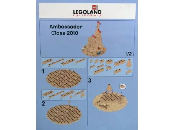 LEGO LLCA52-1 Sand Castle - Ambassador Class 2010 (LLCA Ambassador Pass Exclusive) — 229 pieces, Legoland Parks theme