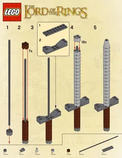 LEGO LOTRSWORD-1 Sword — 31 pieces, The Hobbit and Lord of the Rings theme