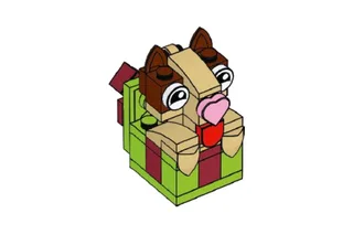 LEGO PETORNAMENT-1 Happy Holiday Pet Ornament — 44 pieces, released 2020