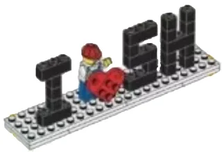LEGO SHANGHAI-1 I ❤️ Shanghai Standee — 30 pieces, LEGO Brand Store theme