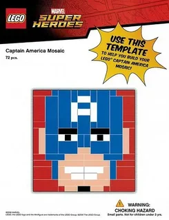 LEGO TRUCAPAM-1 Captain America Mosaic — 72 pieces, released 2016
