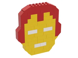 LEGO TRUIRONMAN-1 Iron Man Mosaic — 59 pieces, released 2018