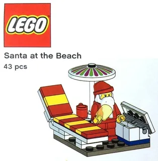 LEGO TRUSANTA-1 Santa at the Beach — 37 pieces, released 2014